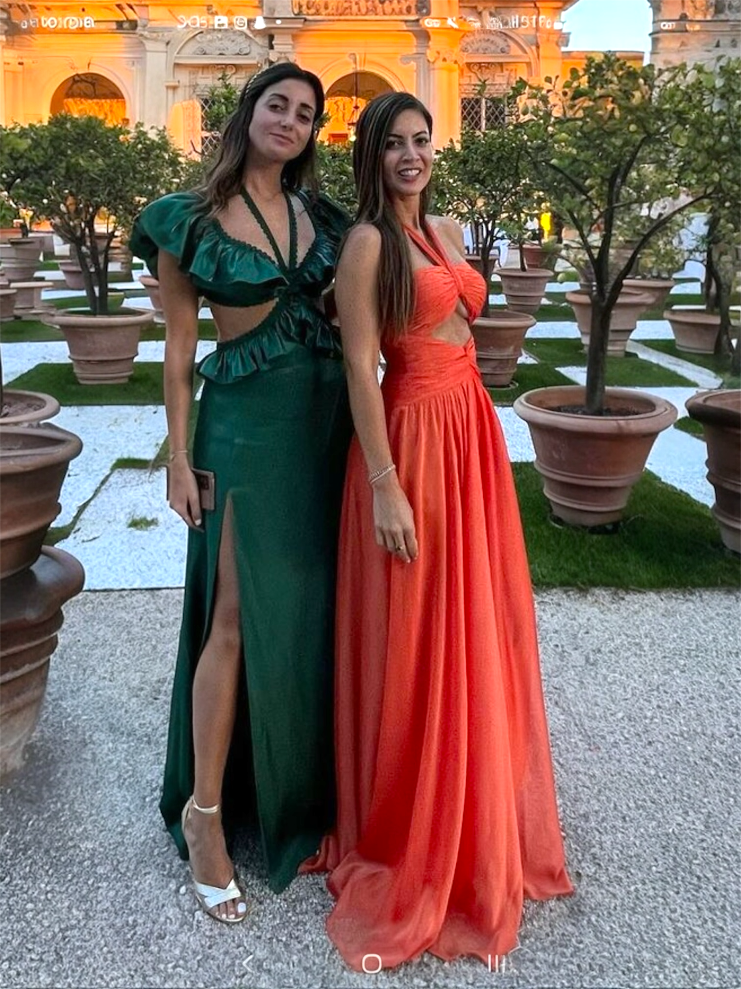 Clients wearing their custom clothes