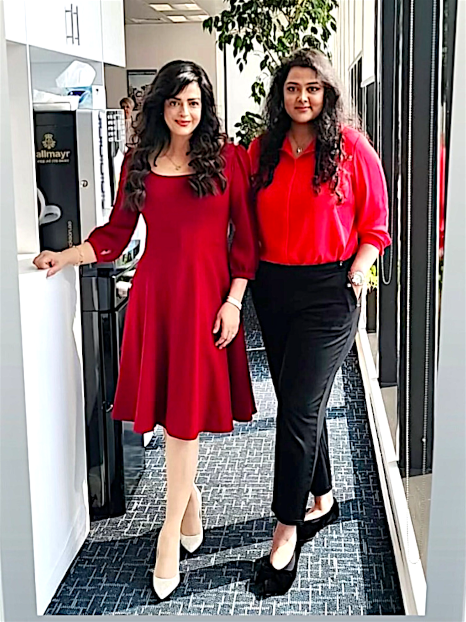 Uzma burgundy short dress