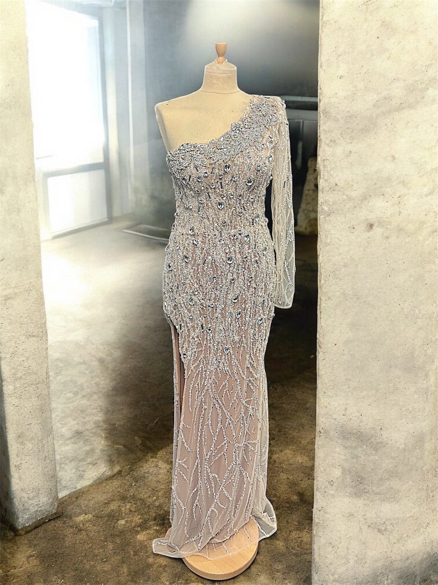 Custom made wedding gown for a Client