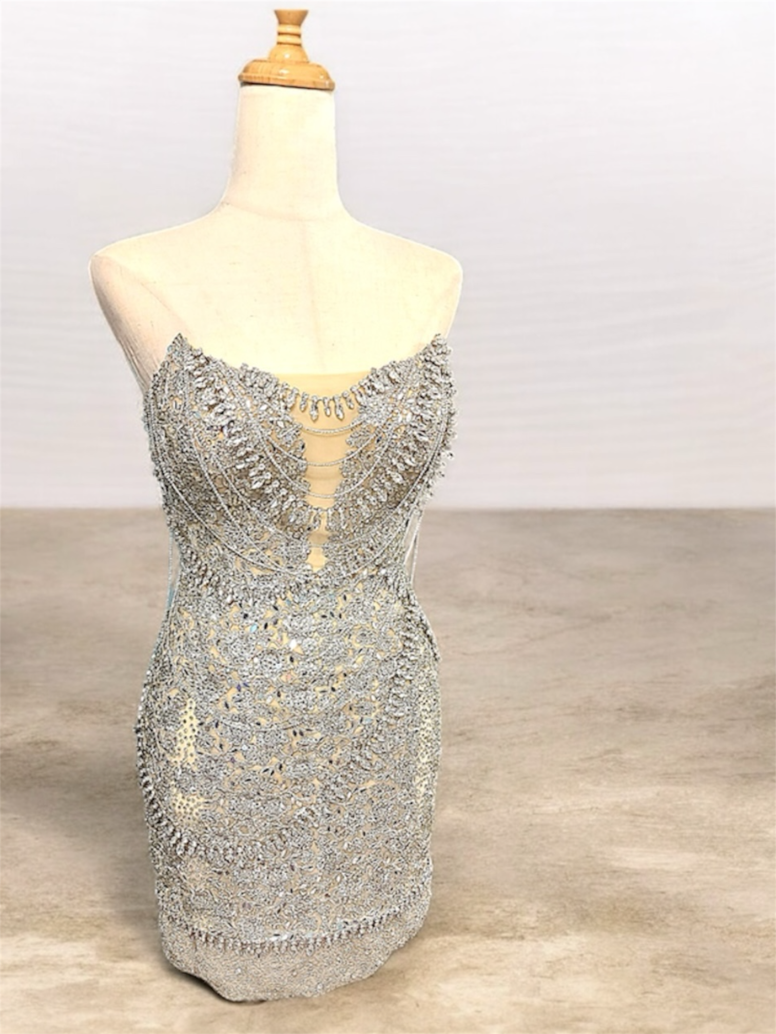 Custom made beaded short dress for a Client