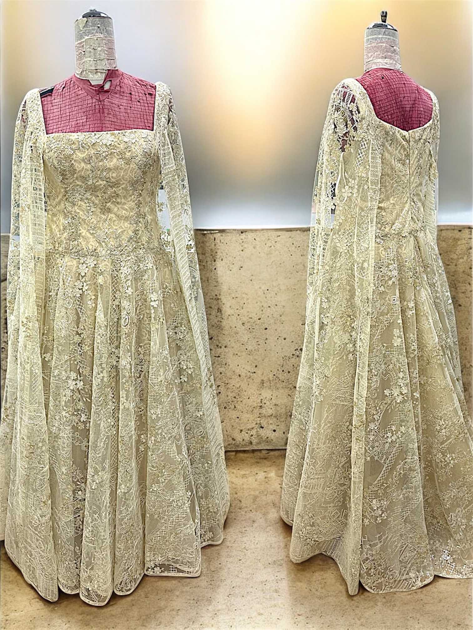 Custom made gown for a client